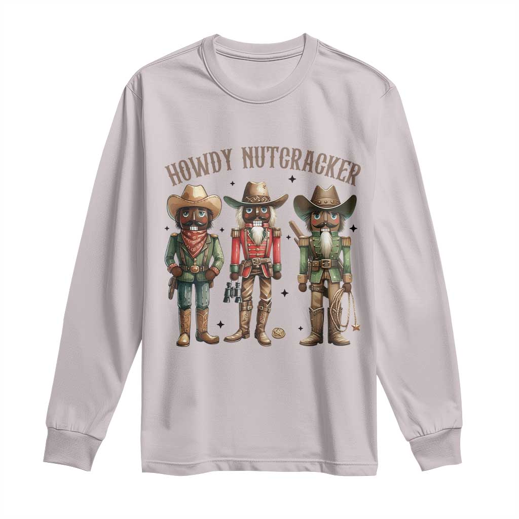 Nutcracker Cowboy Christmas Western Country Howdy Long Sleeve Shirt - Wonder Print Shop