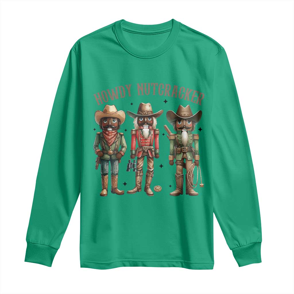 Nutcracker Cowboy Christmas Western Country Howdy Long Sleeve Shirt - Wonder Print Shop