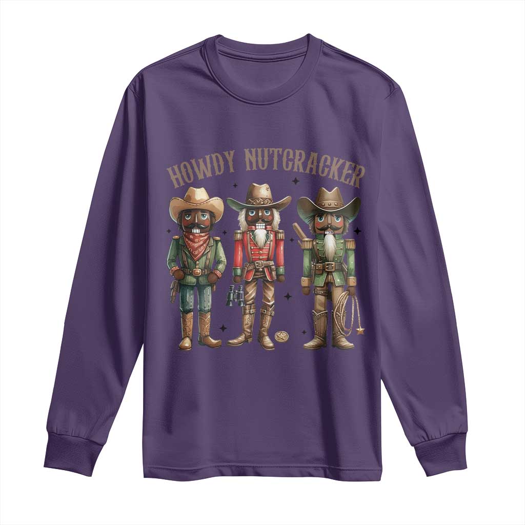 Nutcracker Cowboy Christmas Western Country Howdy Long Sleeve Shirt - Wonder Print Shop