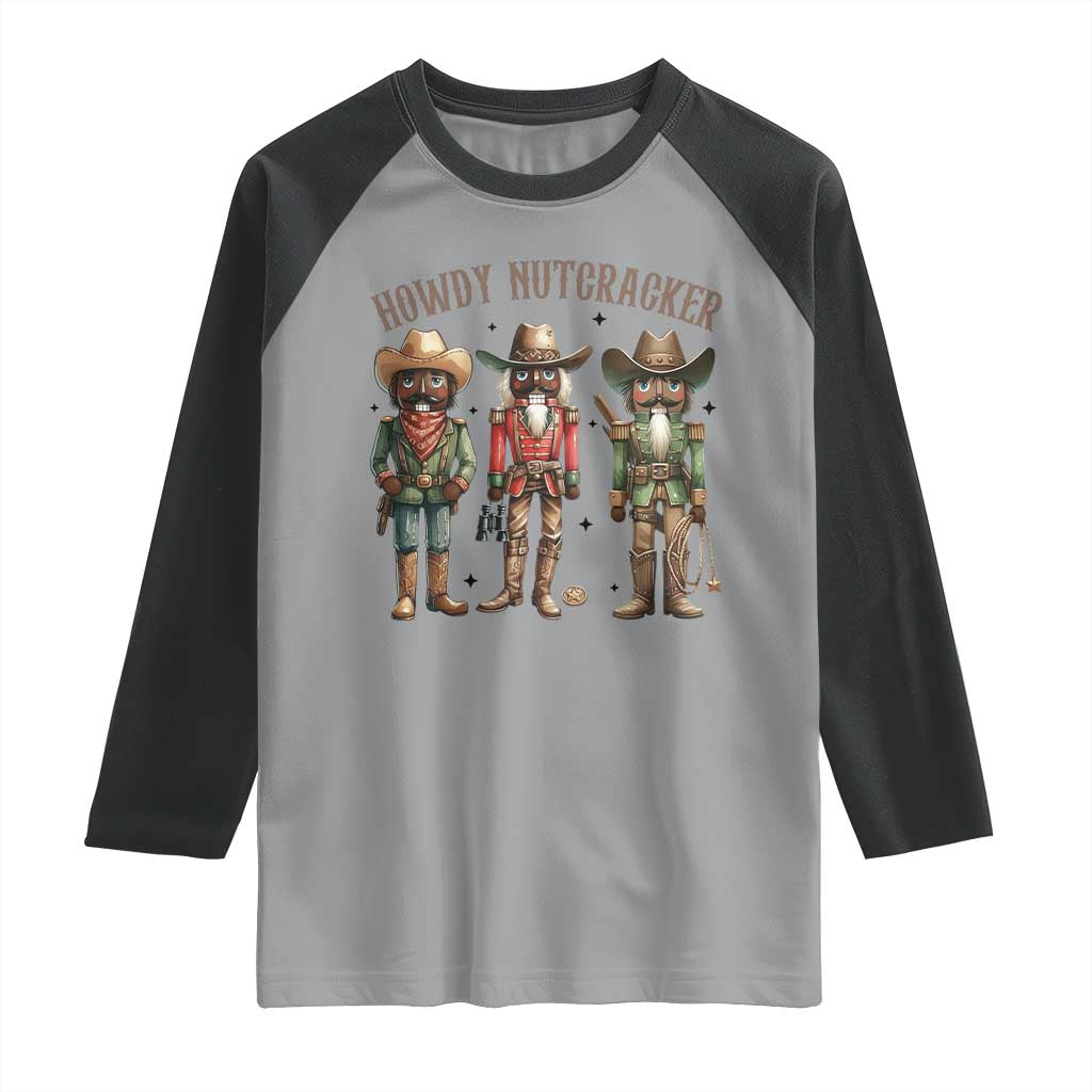 Nutcracker Cowboy Christmas Western Country Howdy Raglan Shirt - Wonder Print Shop