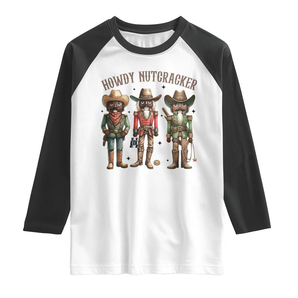 Nutcracker Cowboy Christmas Western Country Howdy Raglan Shirt - Wonder Print Shop