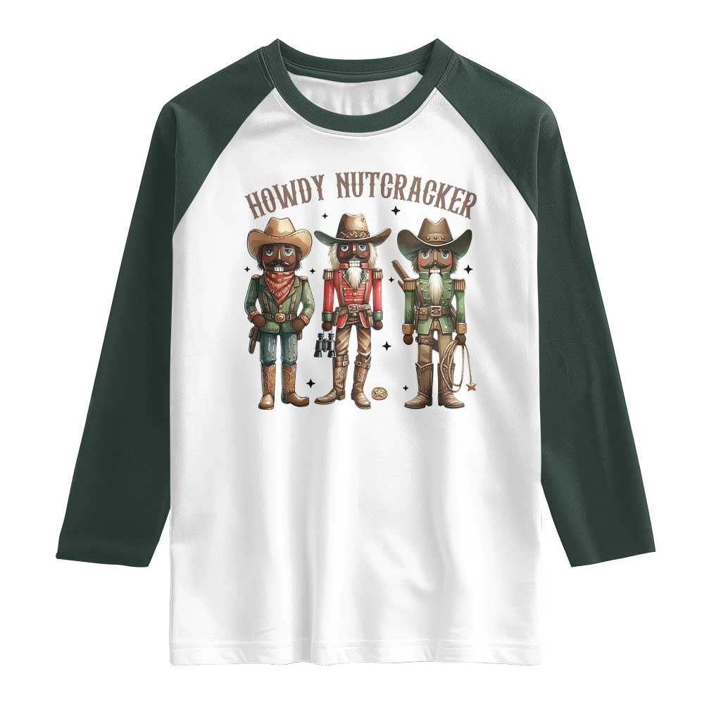 Nutcracker Cowboy Christmas Western Country Howdy Raglan Shirt - Wonder Print Shop