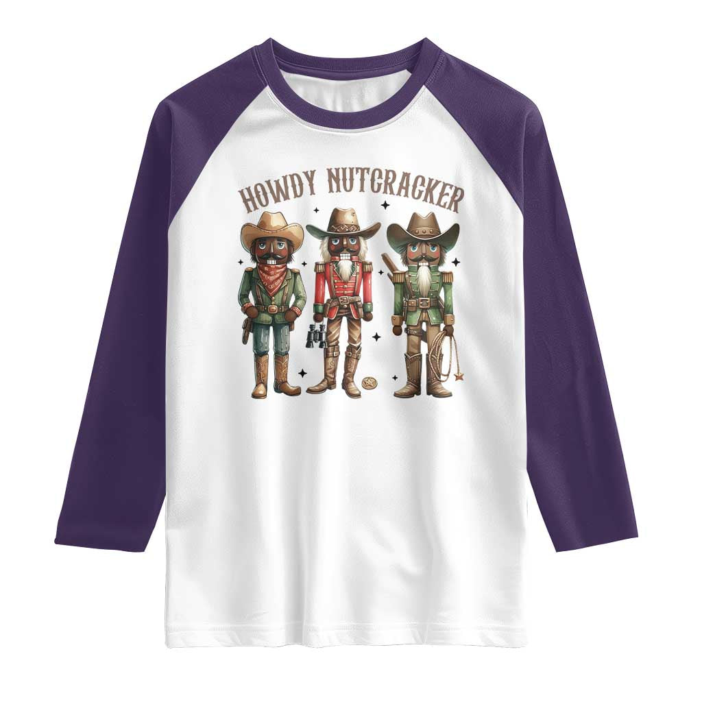 Nutcracker Cowboy Christmas Western Country Howdy Raglan Shirt - Wonder Print Shop