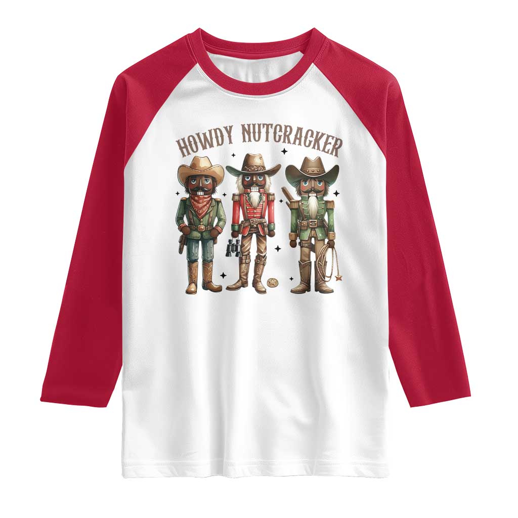 Nutcracker Cowboy Christmas Western Country Howdy Raglan Shirt - Wonder Print Shop