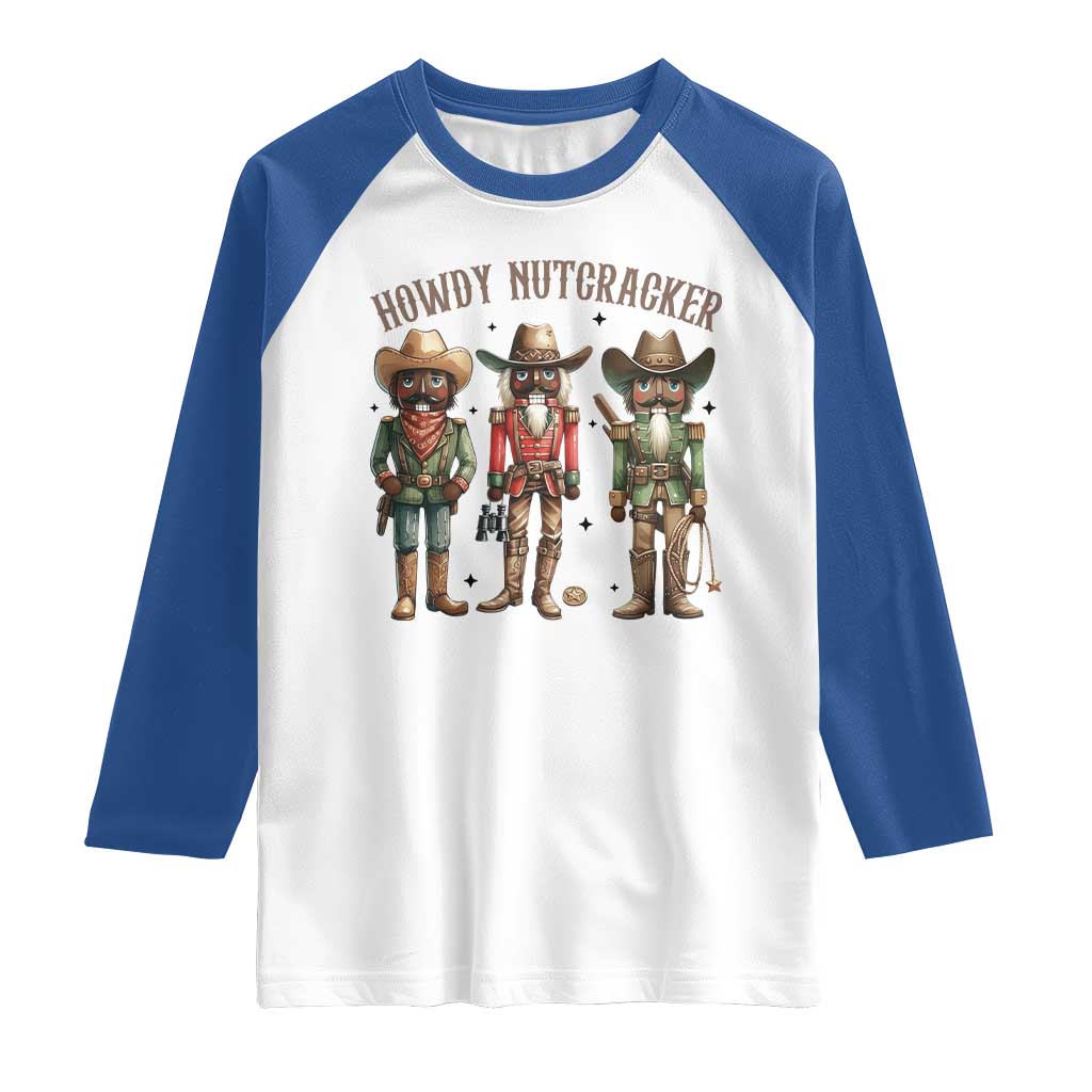 Nutcracker Cowboy Christmas Western Country Howdy Raglan Shirt - Wonder Print Shop