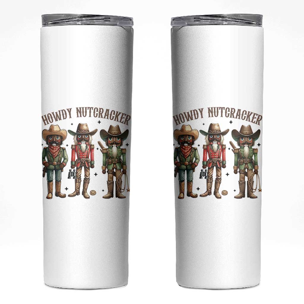 Nutcracker Cowboy Christmas Western Country Howdy Skinny Tumbler - Wonder Print Shop