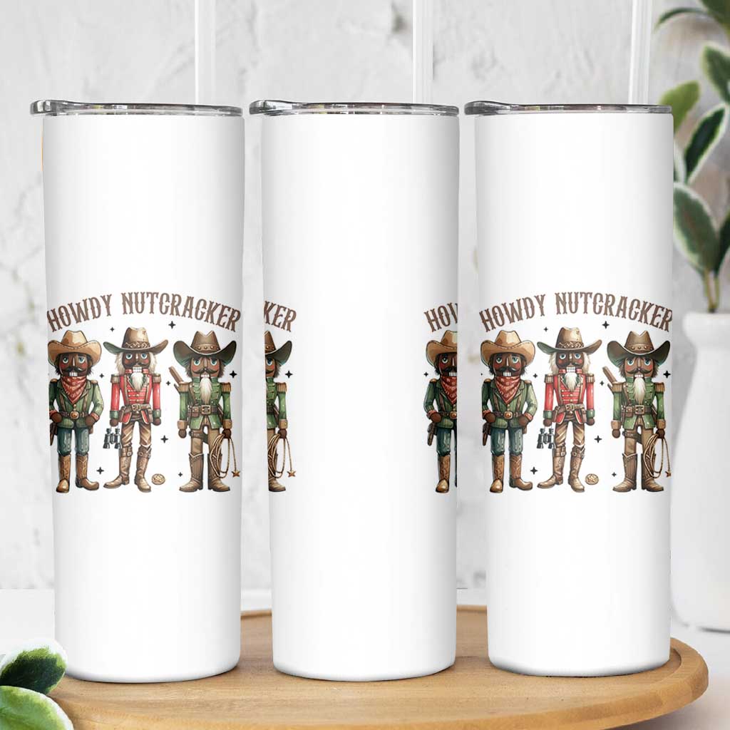 Nutcracker Cowboy Christmas Western Country Howdy Skinny Tumbler - Wonder Print Shop