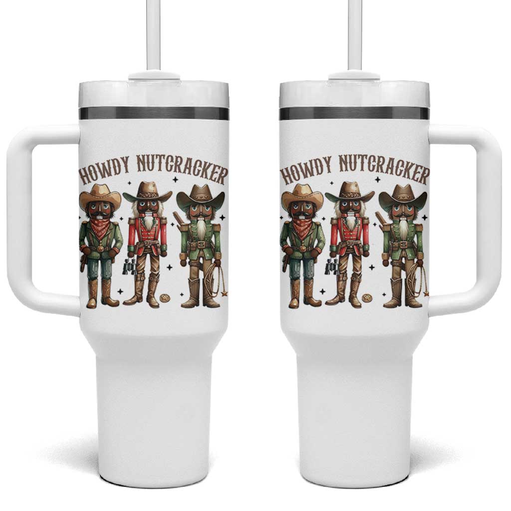 Nutcracker Cowboy Christmas Western Country Howdy Tumbler With Handle - Wonder Print Shop