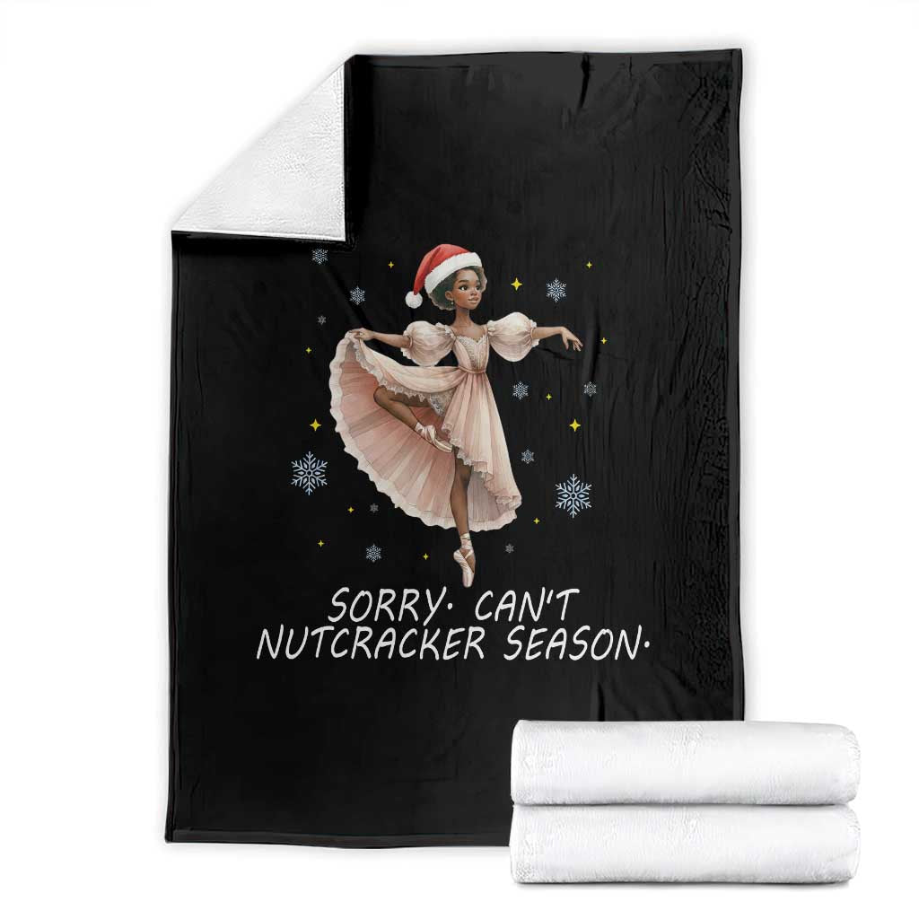 Black Nutcracker Ballet Christmas Throw Blanket - Wonder Print Shop
