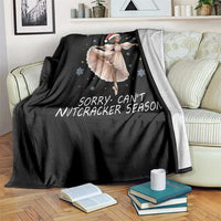 Black Nutcracker Ballet Christmas Throw Blanket - Wonder Print Shop