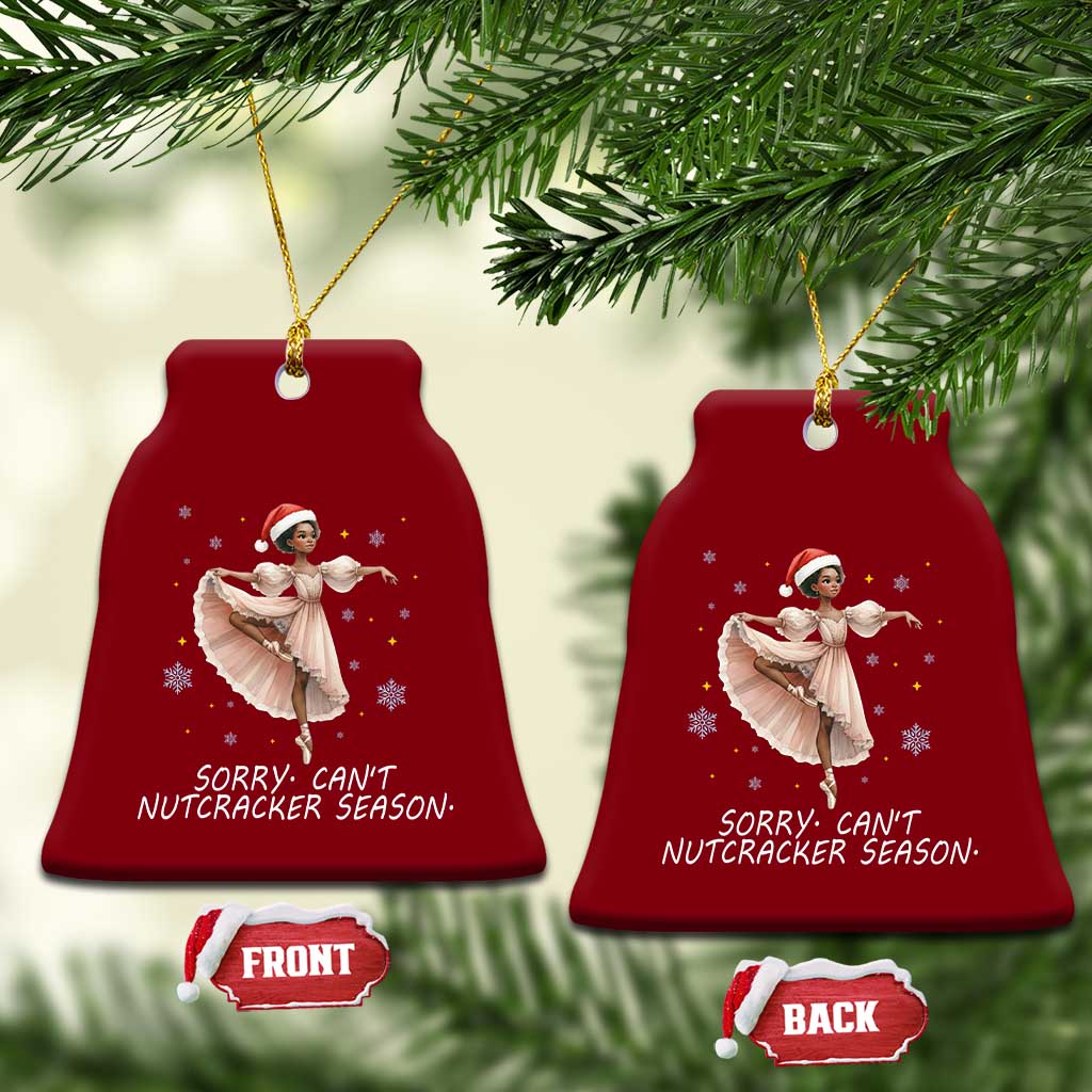 Black Nutcracker Ballet Christmas Ceramic Ornament - Wonder Print Shop