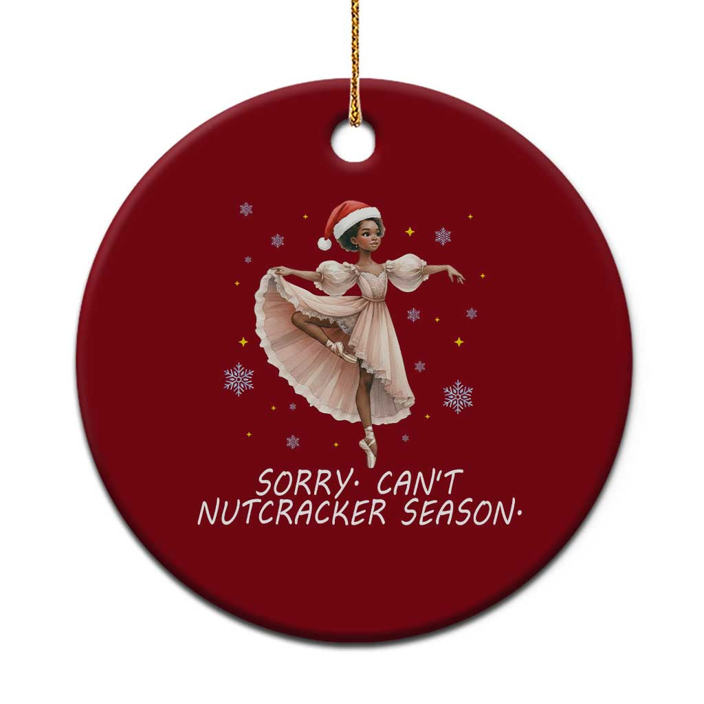 Black Nutcracker Ballet Christmas Ceramic Ornament - Wonder Print Shop
