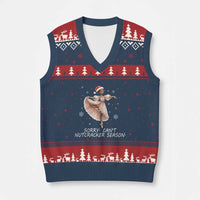 Black Nutcracker Ballet Christmas V-Neck Knit Sweater Vest - Wonder Print Shop