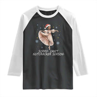 Black Nutcracker Ballet Christmas Raglan Shirt - Wonder Print Shop