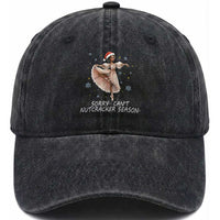 Black Nutcracker Ballet Christmas Washed Cotton Baseball Cap