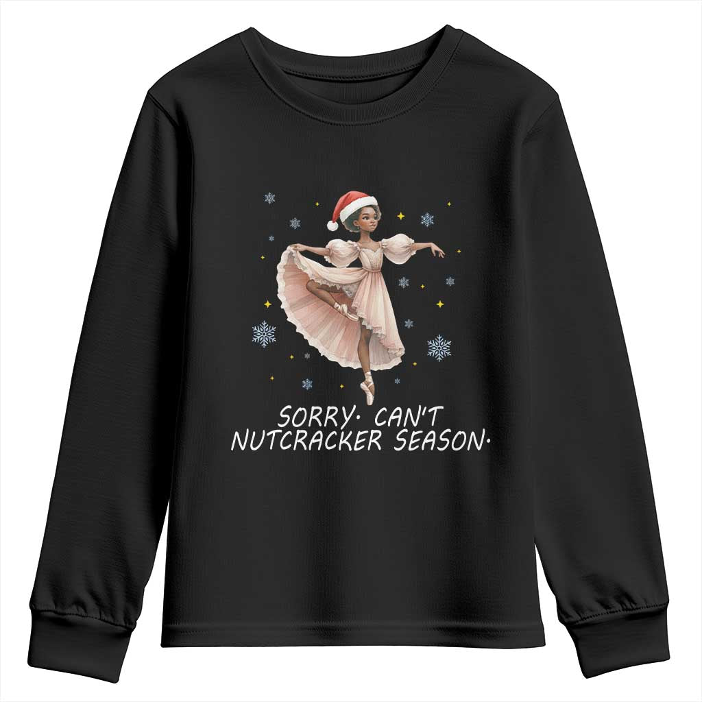 Black Nutcracker Ballet Christmas Youth Sweatshirt - Wonder Print Shop