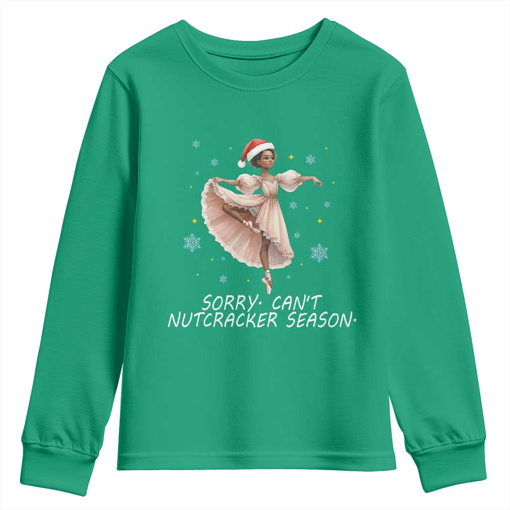 Black Nutcracker Ballet Christmas Youth Sweatshirt - Wonder Print Shop