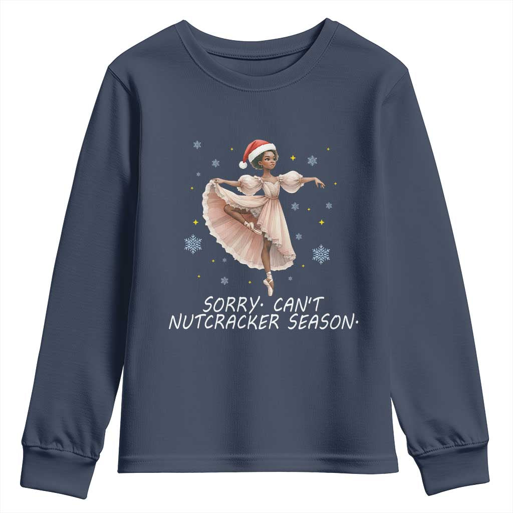 Black Nutcracker Ballet Christmas Youth Sweatshirt - Wonder Print Shop