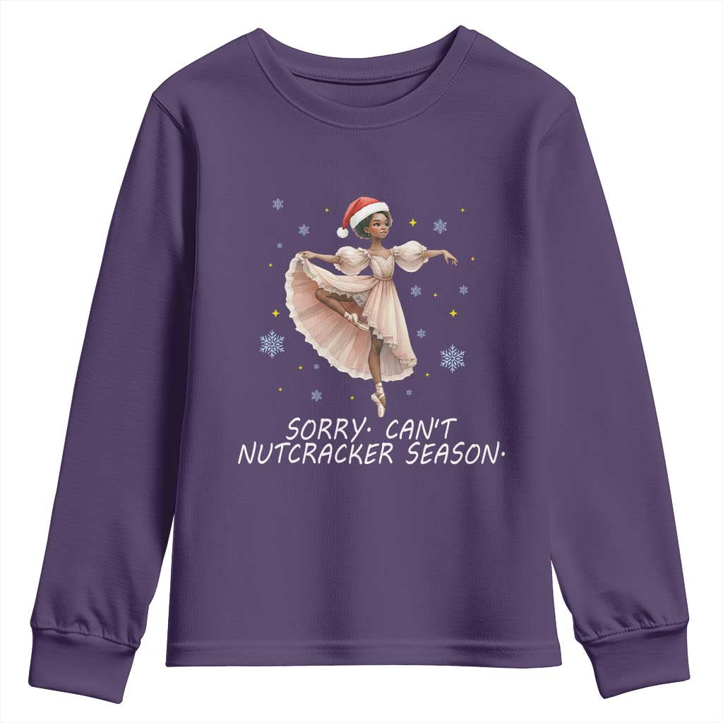 Black Nutcracker Ballet Christmas Youth Sweatshirt - Wonder Print Shop