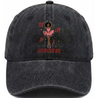Black Nutcracker Washed Cotton Baseball Cap The Life Of A Ballet Girl