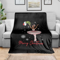 Black Nutcracker Ballet Throw Blanket Merry Christmas - Wonder Print Shop