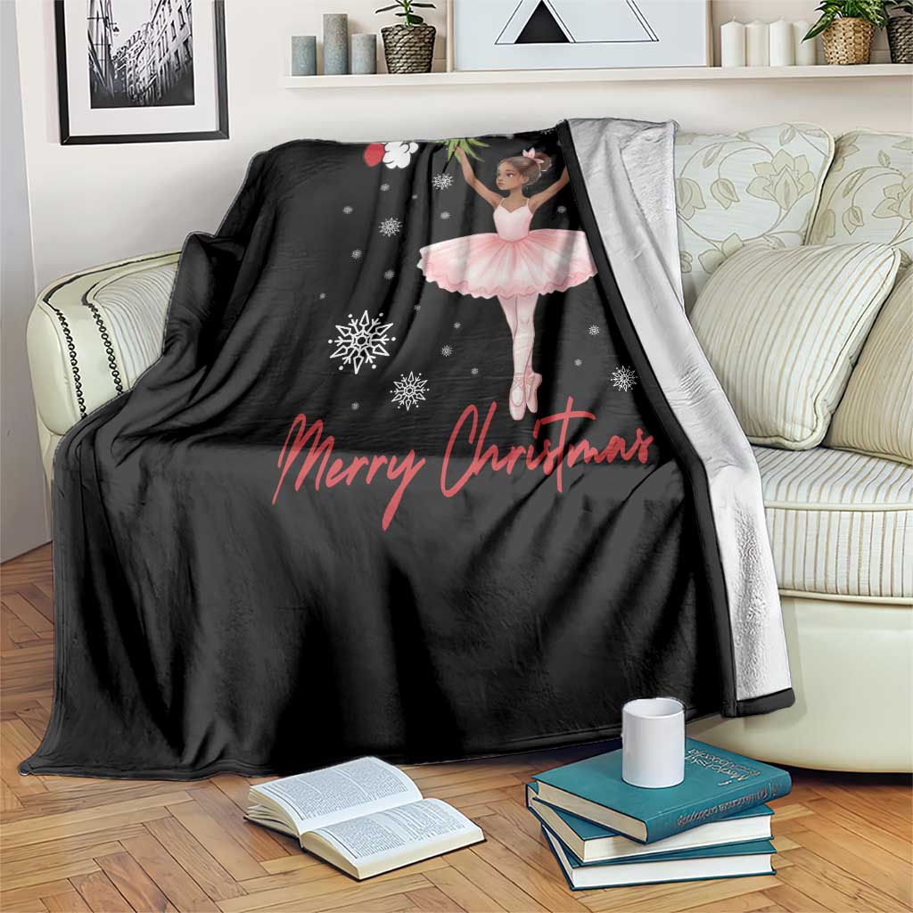 Black Nutcracker Ballet Throw Blanket Merry Christmas - Wonder Print Shop