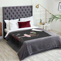 Black Nutcracker Ballet Throw Blanket Merry Christmas - Wonder Print Shop