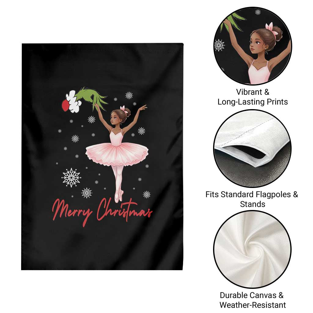 Black Nutcracker Ballet Garden Flag Merry Christmas - Wonder Print Shop