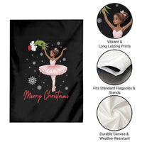 Black Nutcracker Ballet Garden Flag Merry Christmas - Wonder Print Shop