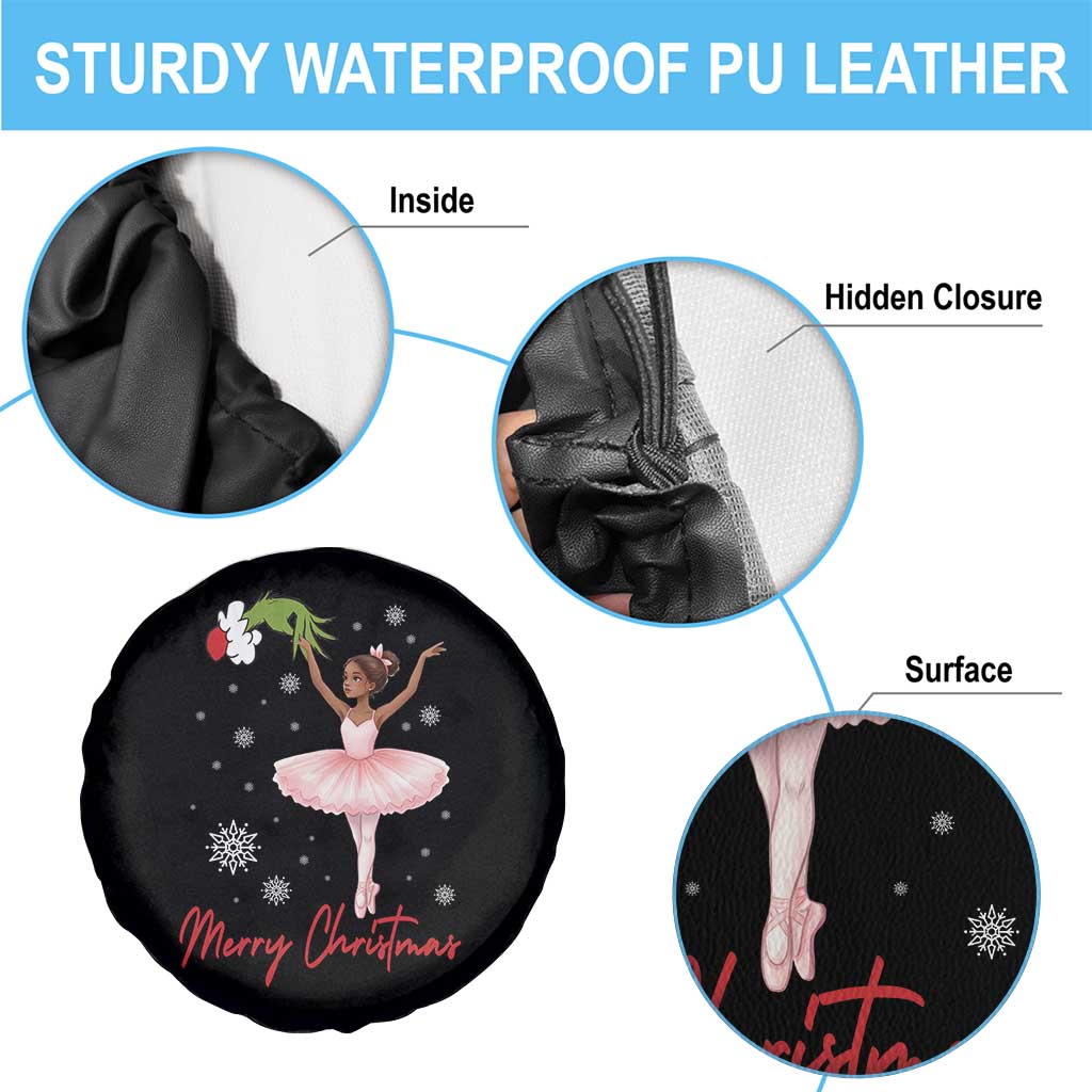 Black Nutcracker Ballet Spare Tire Cover Merry Christmas - Wonder Print Shop