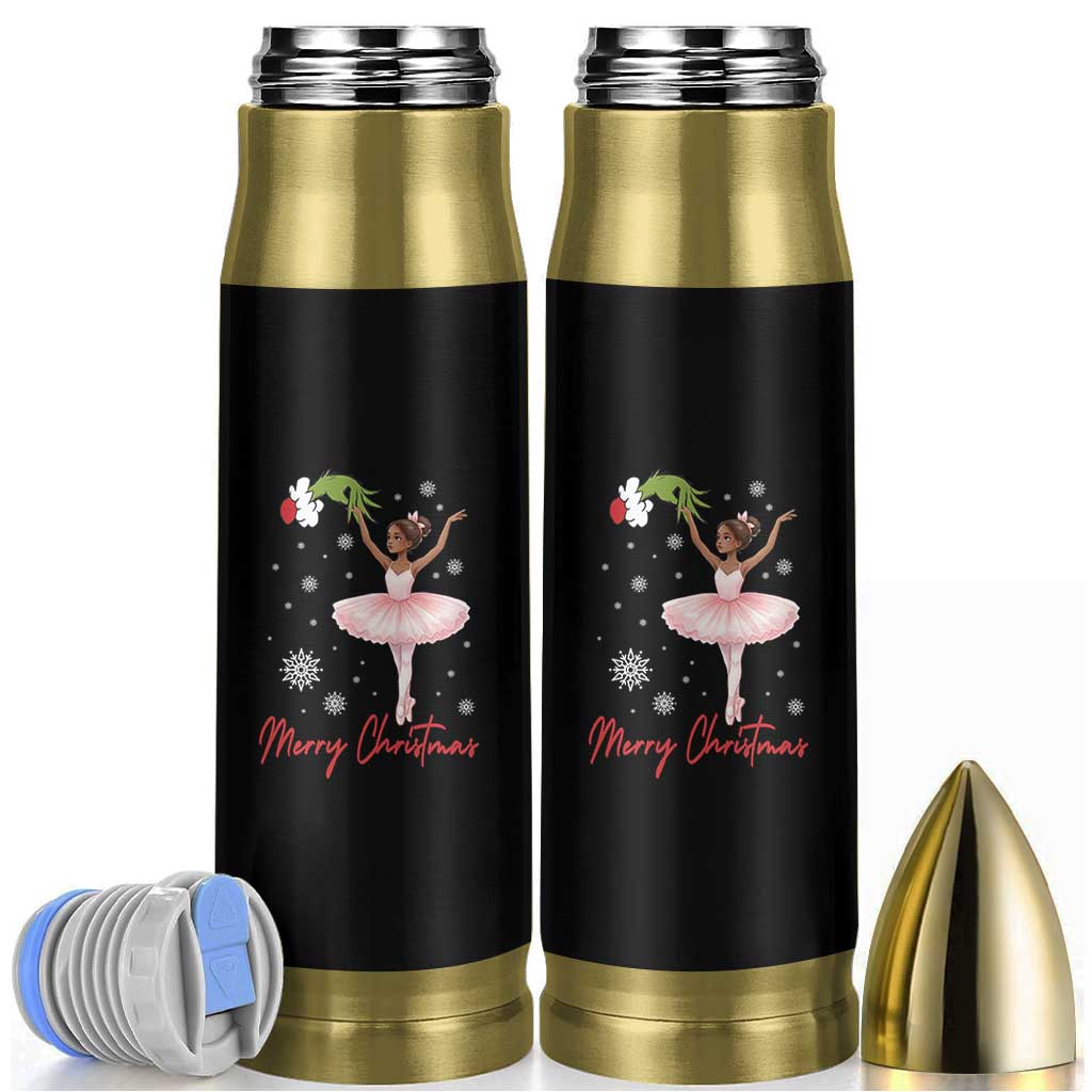 Black Nutcracker Ballet Bullet Tumbler Merry Christmas - Wonder Print Shop