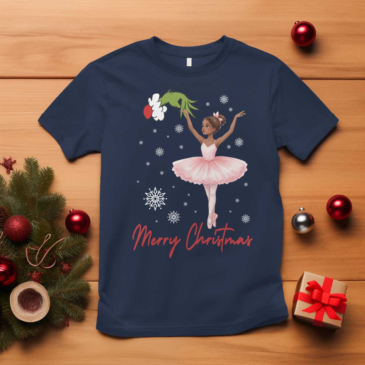 Black Nutcracker Ballet T Shirt Merry Christmas - Wonder Print Shop