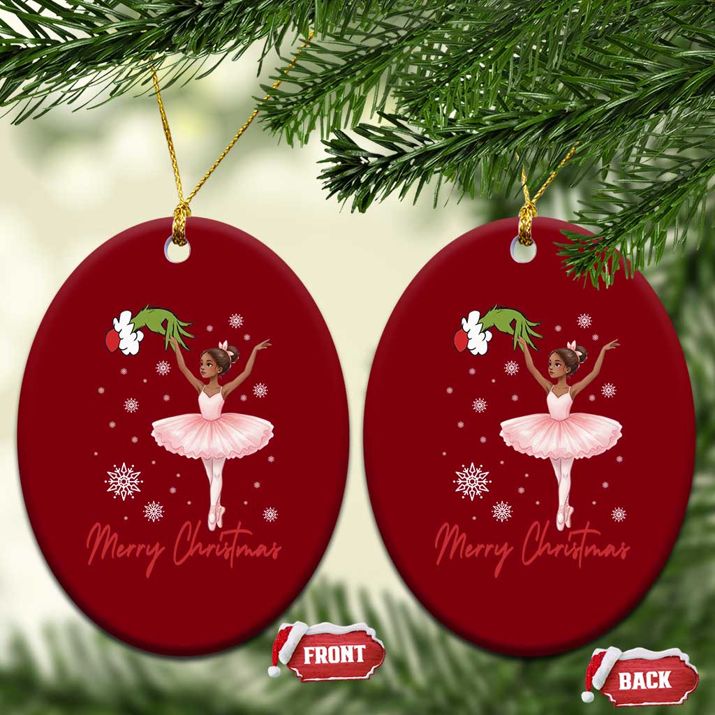 Black Nutcracker Ballet Ceramic Ornament Merry Christmas - Wonder Print Shop