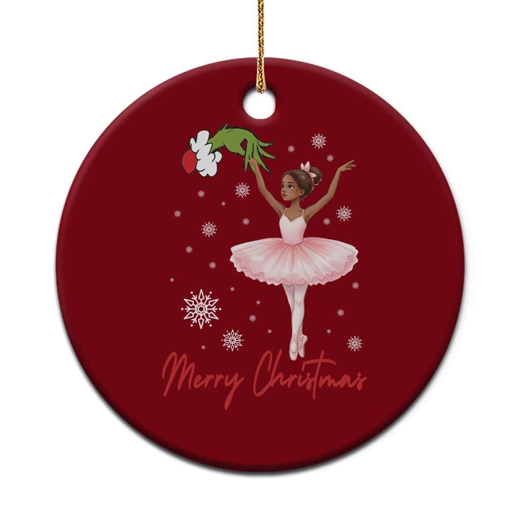 Black Nutcracker Ballet Ceramic Ornament Merry Christmas - Wonder Print Shop