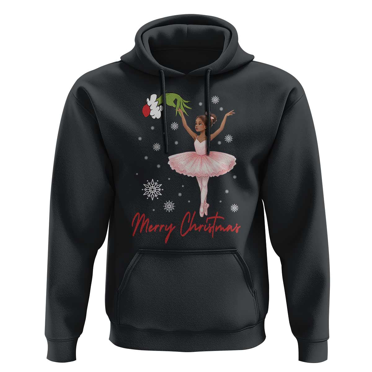 Black Nutcracker Ballet Hoodie Merry Christmas - Wonder Print Shop