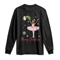 Black Nutcracker Ballet Long Sleeve Shirt Merry Christmas - Wonder Print Shop