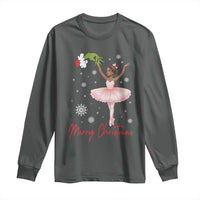 Black Nutcracker Ballet Long Sleeve Shirt Merry Christmas - Wonder Print Shop