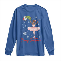 Black Nutcracker Ballet Long Sleeve Shirt Merry Christmas - Wonder Print Shop