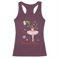 Black Nutcracker Ballet Racerback Tank Top Merry Christmas - Wonder Print Shop