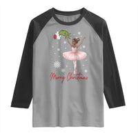 Black Nutcracker Ballet Raglan Shirt Merry Christmas - Wonder Print Shop
