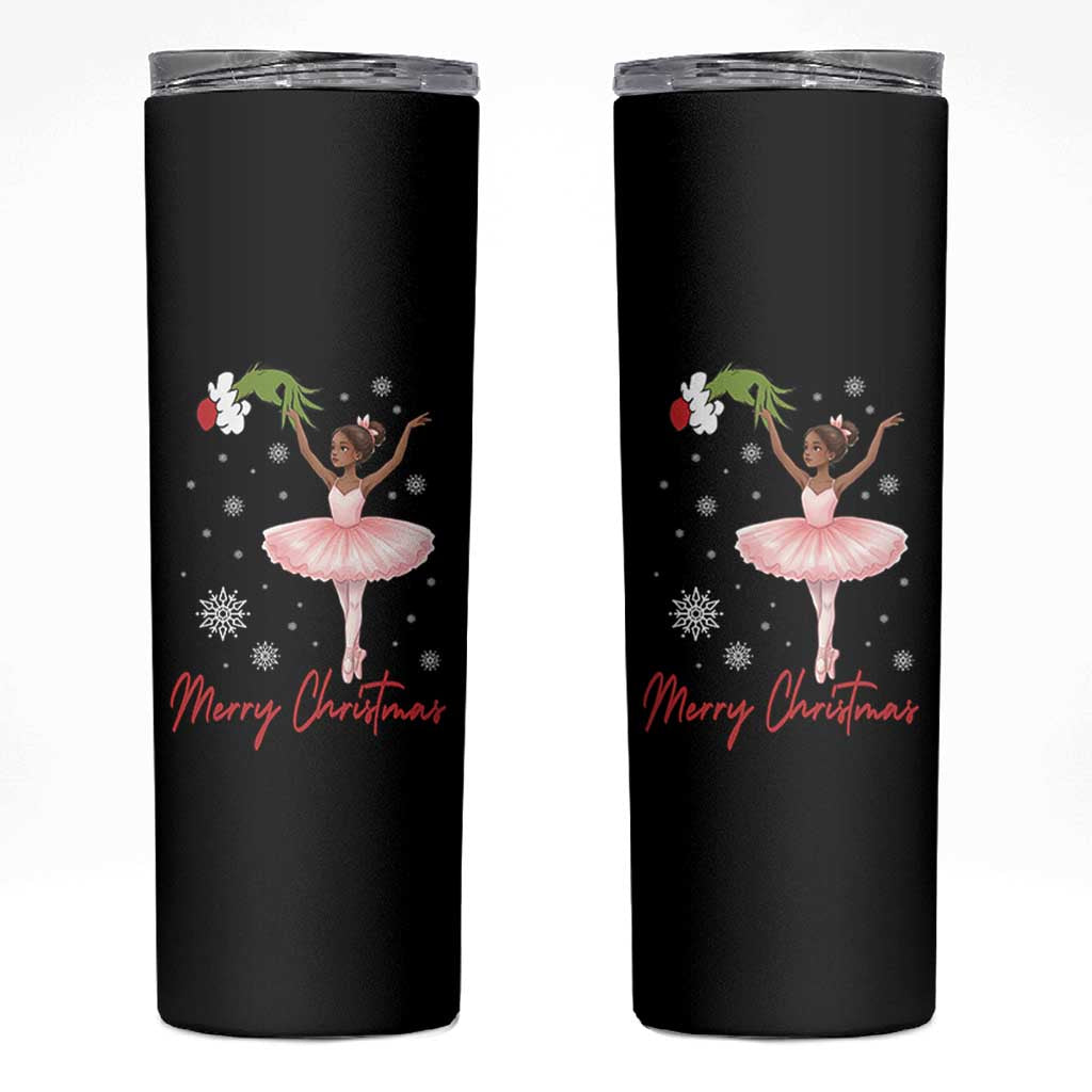 Black Nutcracker Ballet Skinny Tumbler Merry Christmas - Wonder Print Shop