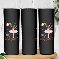 Black Nutcracker Ballet Skinny Tumbler Merry Christmas - Wonder Print Shop