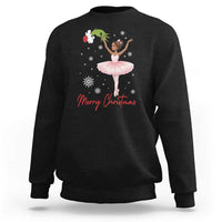Black Nutcracker Ballet Sweatshirt Merry Christmas - Wonder Print Shop