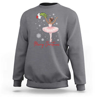 Black Nutcracker Ballet Sweatshirt Merry Christmas - Wonder Print Shop