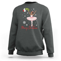 Black Nutcracker Ballet Sweatshirt Merry Christmas - Wonder Print Shop