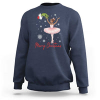 Black Nutcracker Ballet Sweatshirt Merry Christmas - Wonder Print Shop