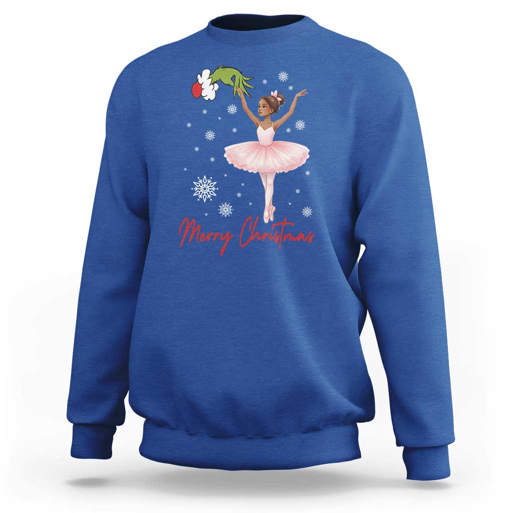 Black Nutcracker Ballet Sweatshirt Merry Christmas - Wonder Print Shop
