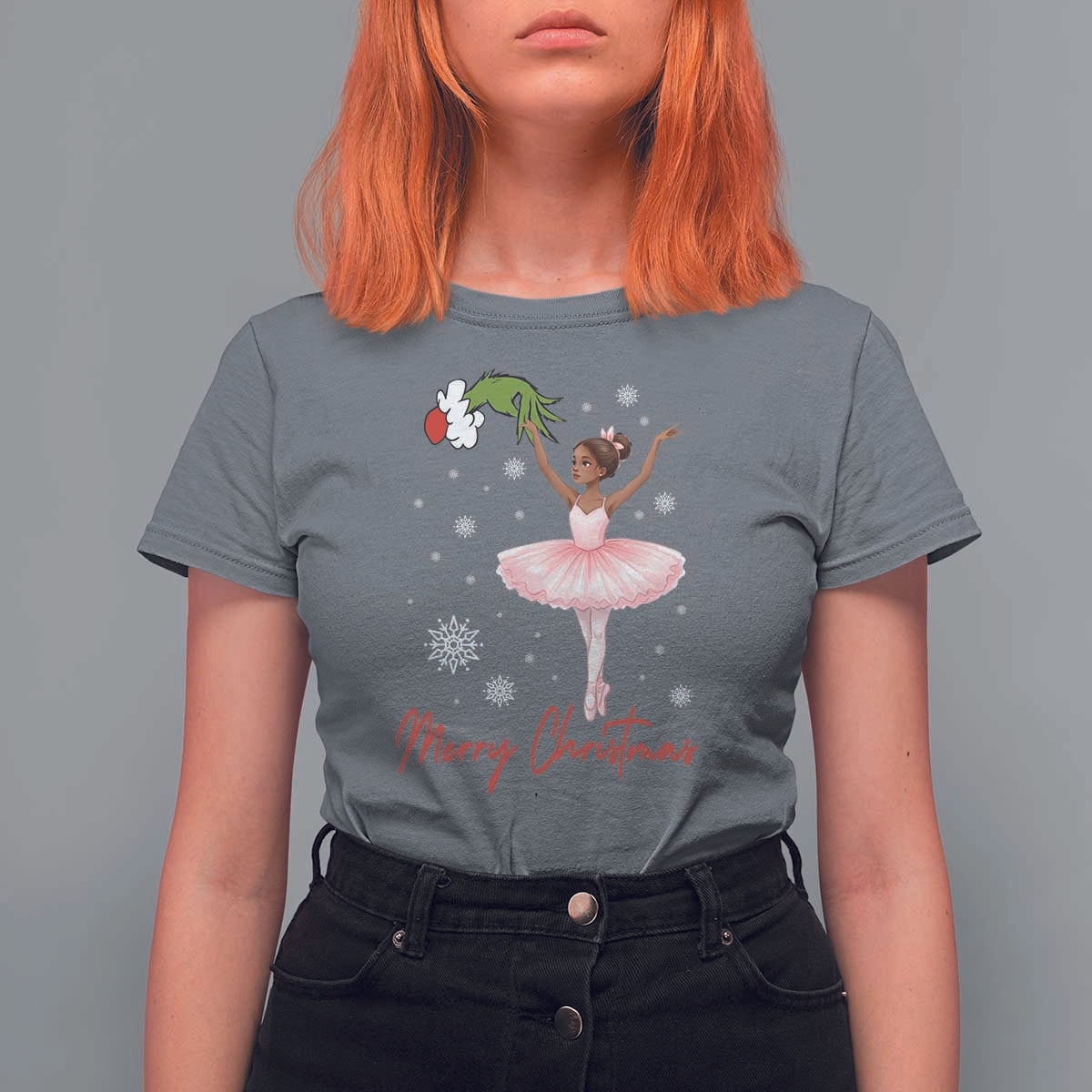 Black Nutcracker Ballet T Shirt For Women Merry Christmas - Wonder Print Shop