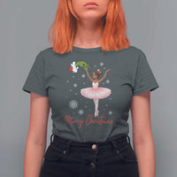 Black Nutcracker Ballet T Shirt For Women Merry Christmas - Wonder Print Shop