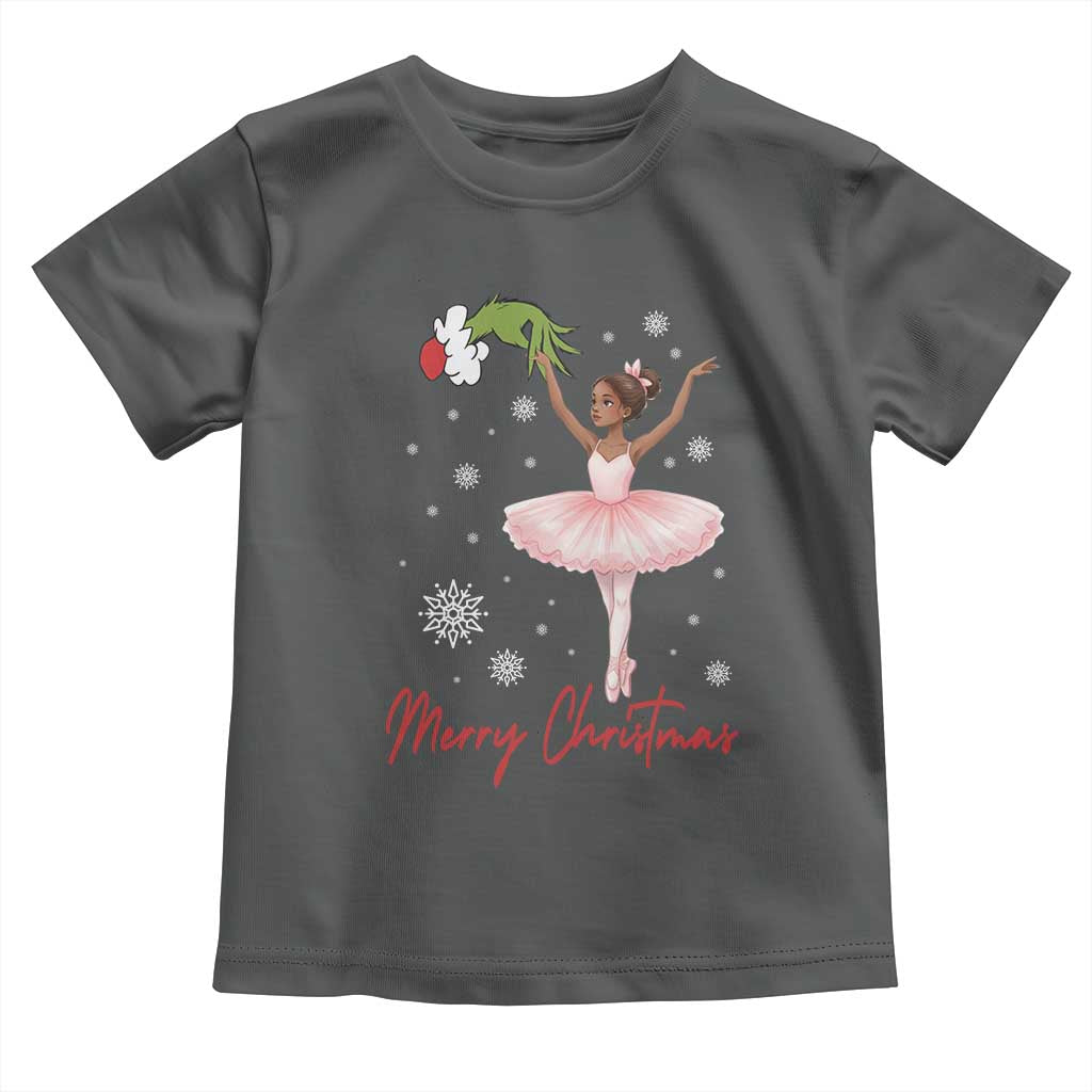 Black Nutcracker Ballet Toddler T Shirt Merry Christmas - Wonder Print Shop